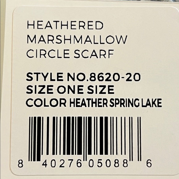 Softies Circle Scarf marshmallow heather spring lake/Infinity scarf - NWT - Picture 7 of 11
